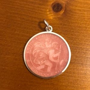 St. Christopher Medal Sterling Silver Rose